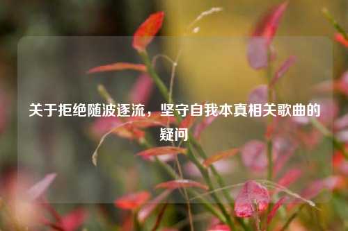 关于拒绝随波逐流,坚守自我本真相关歌曲的疑问