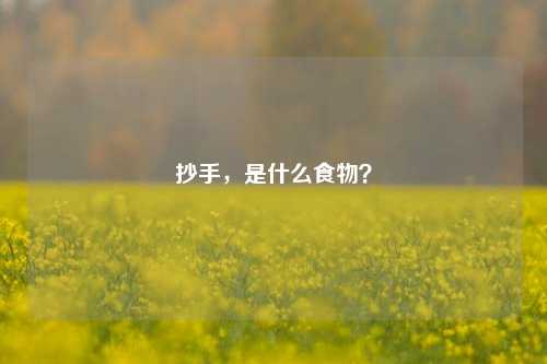 抄手,是什么食物?