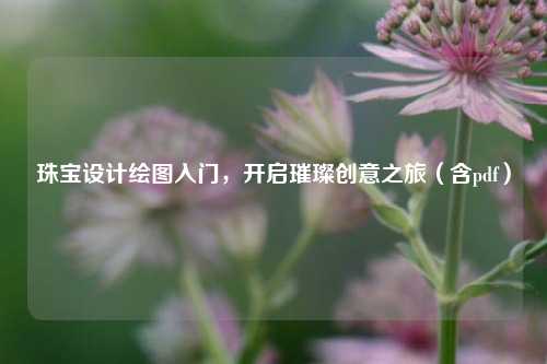 珠宝设计绘图入门，开启璀璨创意之旅（含pdf）
