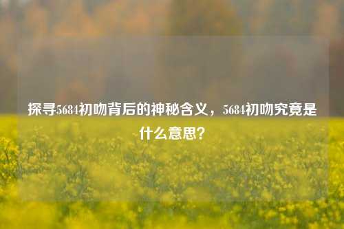 探寻5684初吻背后的神秘含义，5684初吻究竟是什么意思？
