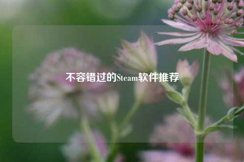 不容错过的Steam软件推荐