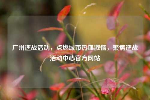 广州逆战活动，点燃城市热血激情，聚焦逆战活动中心官方网站