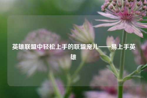 英雄联盟中轻松上手的联盟宠儿——易上手英雄