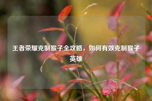 王者荣耀克制猴子全攻略，如何有效克制猴子英雄