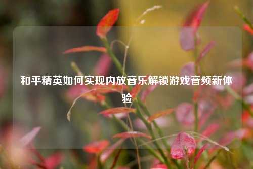 和平精英如何实现内放音乐解锁游戏音频新体验
