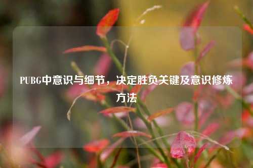 PUBG中意识与细节，决定胜负关键及意识修炼方法