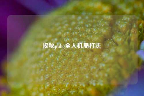 揭秘pubg全人机局打法