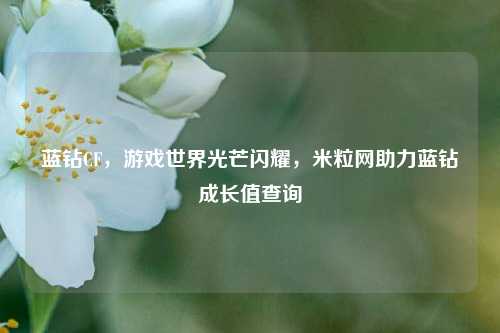 蓝钻CF，游戏世界光芒闪耀，米粒网助力蓝钻成长值查询