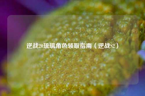 逆战20琉璃角色领取指南（逆战S2）