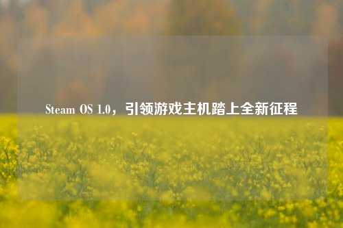 Steam OS 1.0,引领游戏主机踏上全新征程