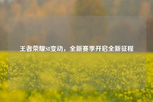 王者荣耀S8变动,全新赛季开启全新征程