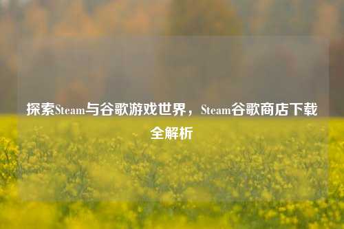 探索Steam与谷歌游戏世界,Steam谷歌商店下载全解析