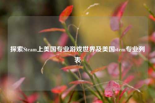 探索Steam上美国专业游戏世界及美国stem专业列表