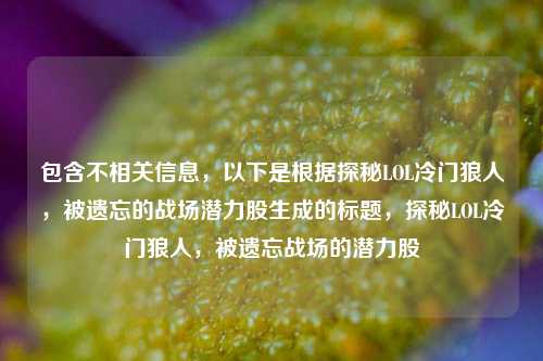 包含不相关信息，以下是根据探秘LOL冷门狼人，被遗忘的战场潜力股生成的标题，探秘LOL冷门狼人，被遗忘战场的潜力股