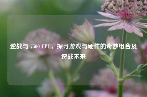 逆战与 7500 CPU,探寻游戏与硬件的奇妙组合及逆战未来