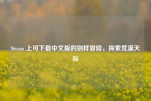Steam 上可下载中文版的别样冒险,探索荒漠天际