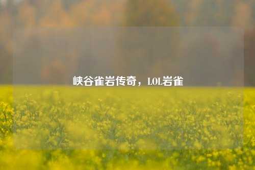 峡谷雀岩传奇,LOL岩雀