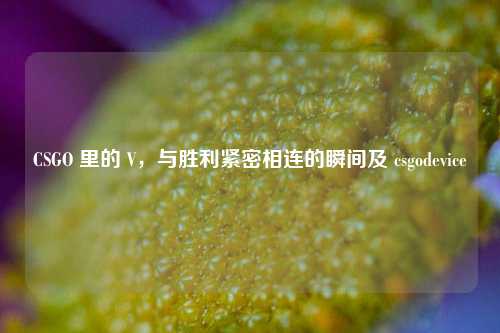CSGO 里的 V,与胜利紧密相连的瞬间及 csgodevice