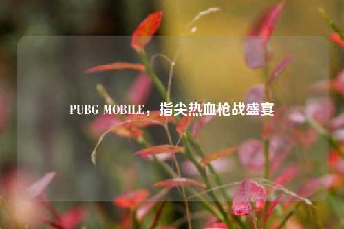 PUBG MOBILE，指尖热血枪战盛宴