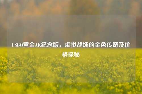 CSGO黄金AK纪念版，虚拟战场的金色传奇及价格探秘