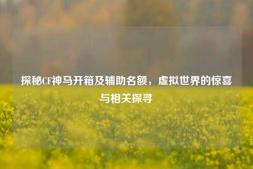 探秘CF神马开箱及辅助名额,虚拟世界的惊喜与相关探寻