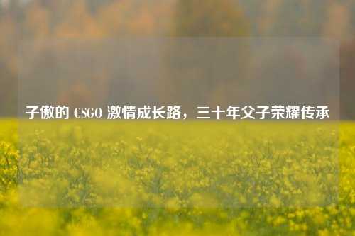 子傲的 CSGO 激情成长路,三十年父子荣耀传承
