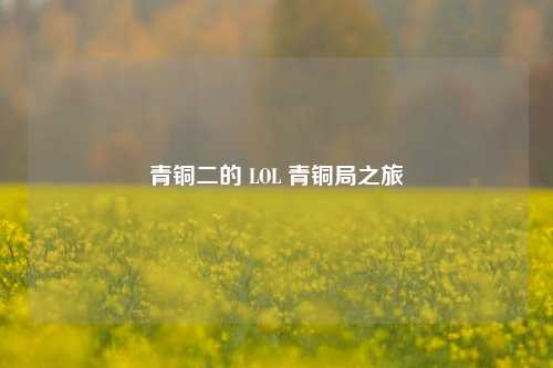 青铜二的 LOL 青铜局之旅