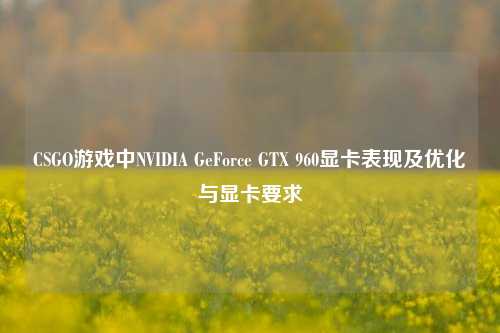 CSGO游戏中NVIDIA GeForce GTX 960显卡表现及优化与显卡要求