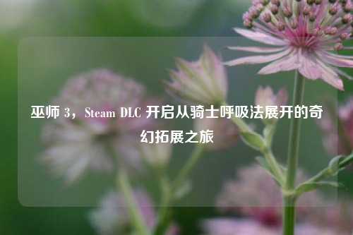 巫师 3,Steam DLC 开启从骑士呼吸法展开的奇幻拓展之旅