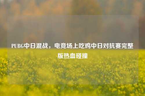 PUBG中日混战,电竞场上吃鸡中日对抗赛完整版热血碰撞