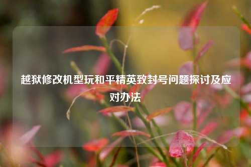 越狱修改机型玩和平精英致封号问题探讨及应对办法