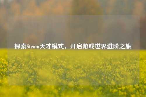 探索Steam天才模式,开启游戏世界进阶之旅