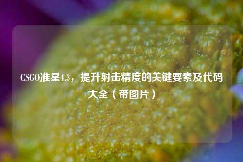 CSGO准星4.3，提升射击精度的关键要素及代码大全（带图片）