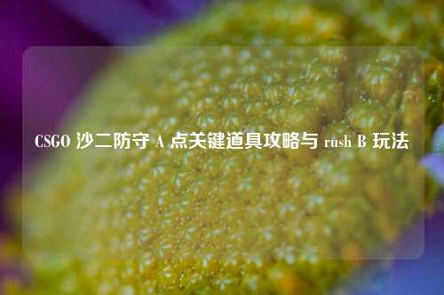 CSGO 沙二防守 A 点关键道具攻略与 rush B 玩法