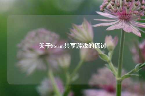 关于Steam共享游戏的探讨