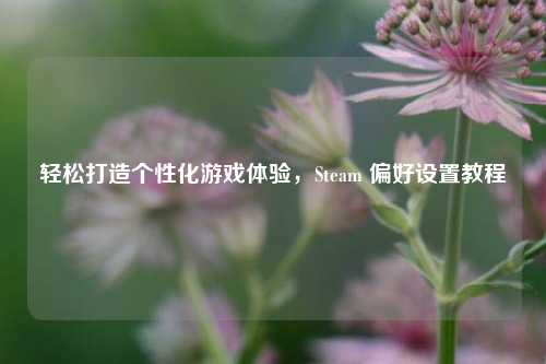 轻松打造个性化游戏体验，Steam 偏好设置教程