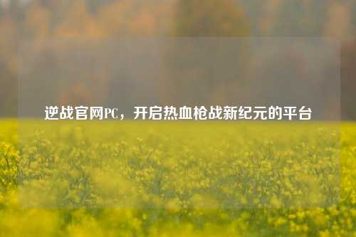 逆战官网PC，开启热血枪战新纪元的平台