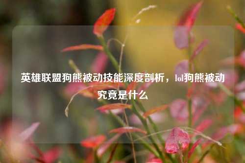 英雄联盟狗熊被动技能深度剖析，lol狗熊被动究竟是什么