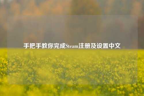 手把手教你完成Steam注册及设置中文