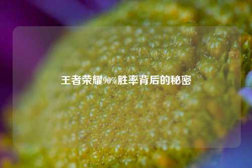 王者荣耀90%胜率背后的秘密