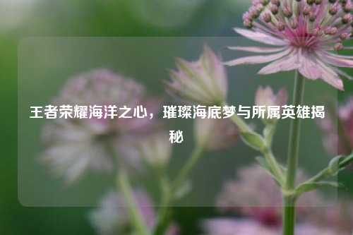 王者荣耀海洋之心，璀璨海底梦与所属英雄揭秘