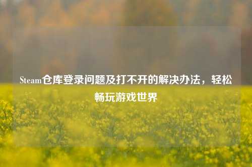 Steam仓库登录问题及打不开的解决办法，轻松畅玩游戏世界