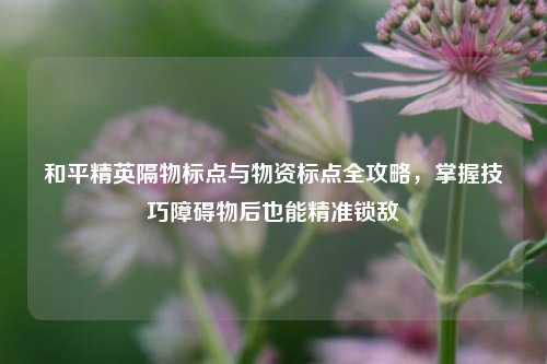 和平精英隔物标点与物资标点全攻略，掌握技巧障碍物后也能精准锁敌