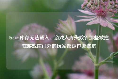 Steam库存无法载入、游戏入库失败？那些被拦在游戏库门外的玩家都踩过哪些坑