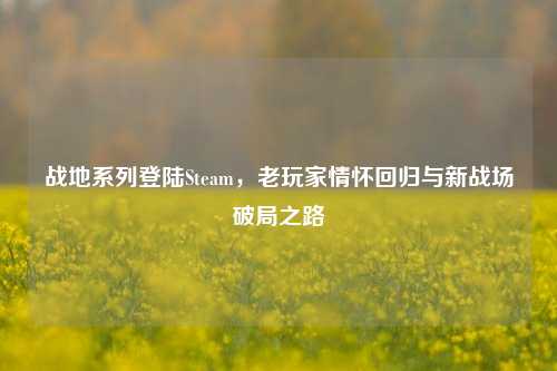 战地系列登陆Steam,老玩家情怀回归与新战场破局之路