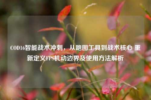 COD16智能战术冲刺，从跑图工具到战术核心 重新定义FPS机动边界及使用方法解析