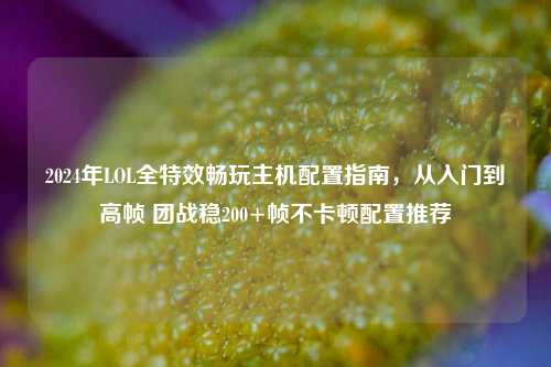 2024年LOL全特效畅玩主机配置指南,从入门到高帧 团战稳200+帧不卡顿配置推荐