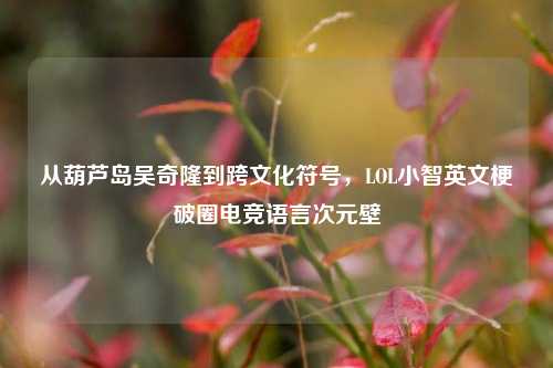 从葫芦岛吴奇隆到跨文化符号,LOL小智英文梗破圈电竞语言次元壁
