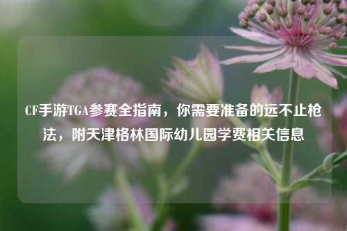 CF手游TGA参赛全指南，你需要准备的远不止枪法，附天津格林国际幼儿园学费相关信息