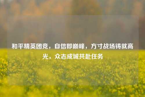 和平精英团竞，自信即巅峰，方寸战场铸就高光，众志成城共赴任务